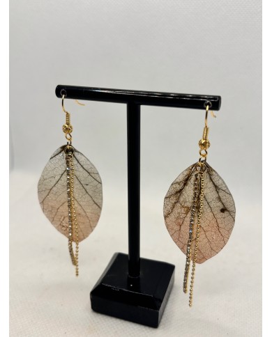 EDICIÓN LIMITADA pendientes artesanos de hoja natural
