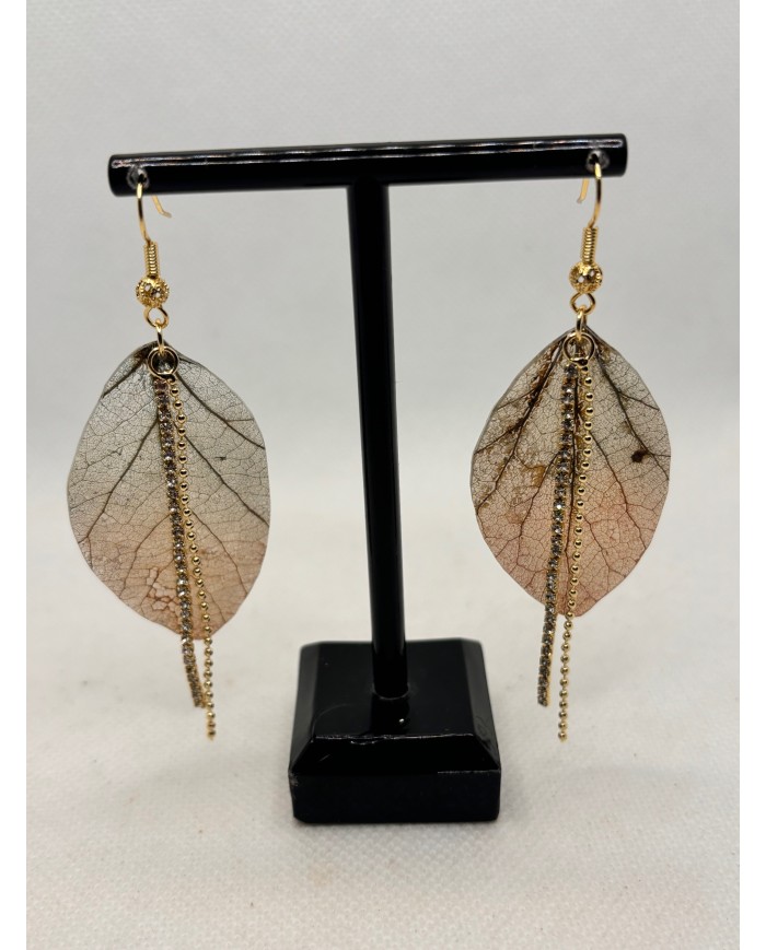 EDICIÓN LIMITADA pendientes artesanos de hoja natural