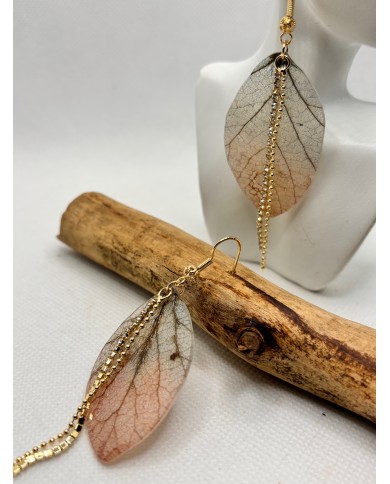 EDICIÓN LIMITADA pendientes artesanos de hoja natural