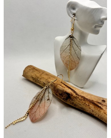 EDICIÓN LIMITADA pendientes artesanos de hoja natural