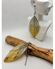 EDICIÓN LIMITADA pendientes de hoja natural artesanos