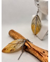 EDICIÓN LIMITADA pendientes de hoja natural artesanos