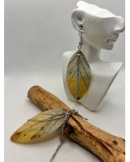 EDICIÓN LIMITADA pendientes de hoja natural artesanos