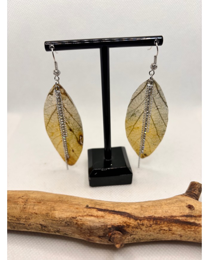 EDICIÓN LIMITADA pendientes de hoja natural artesanos