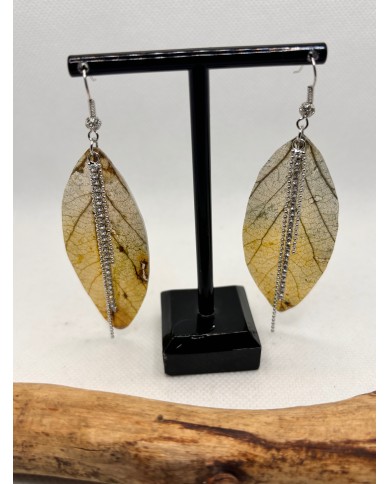 EDICIÓN LIMITADA pendientes de hoja natural artesanos