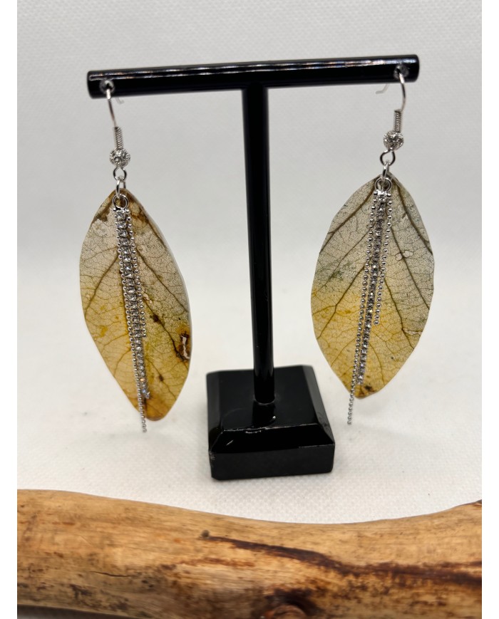 EDICIÓN LIMITADA pendientes de hoja natural artesanos