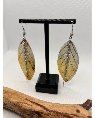 EDICIÓN LIMITADA pendientes de hoja natural artesanos