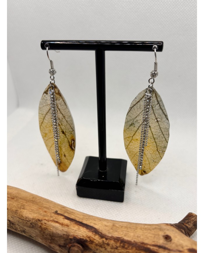 EDICIÓN LIMITADA pendientes de hoja natural artesanos