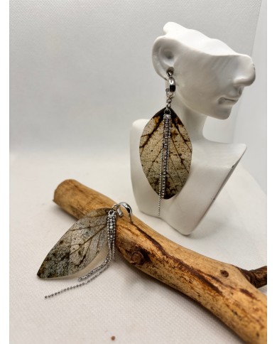 EDICIÓN LIMITADA pendientes artesanos de hoja natural