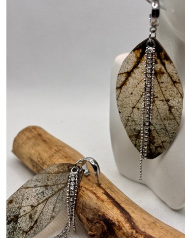 EDICIÓN LIMITADA pendientes artesanos de hoja natural