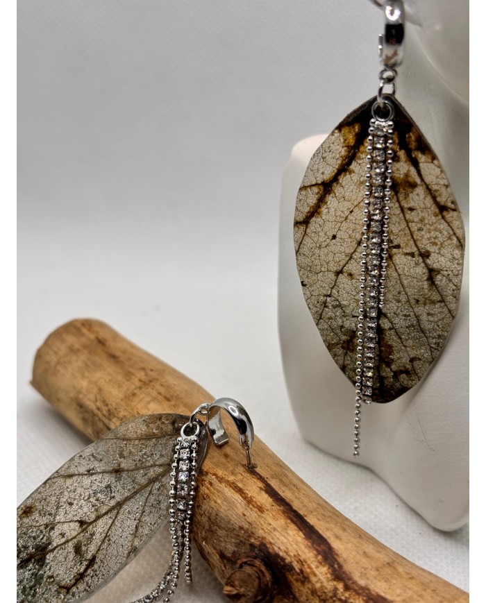 EDICIÓN LIMITADA pendientes artesanos de hoja natural