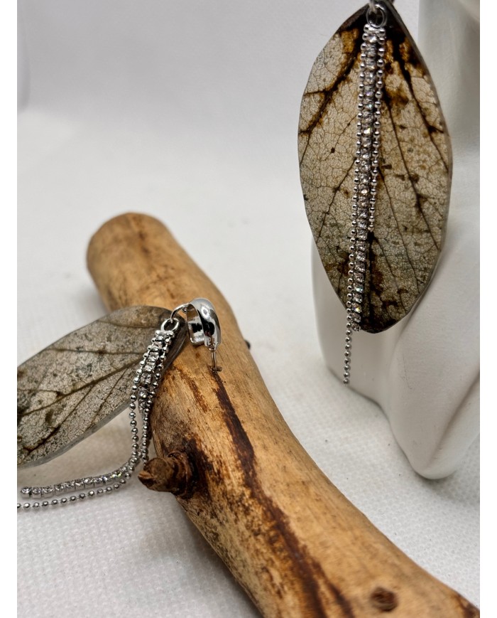 EDICIÓN LIMITADA pendientes artesanos de hoja natural