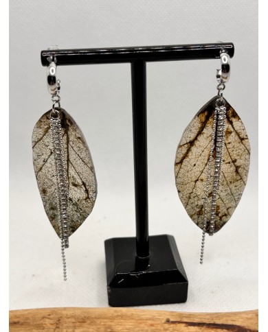 EDICIÓN LIMITADA pendientes artesanos de hoja natural