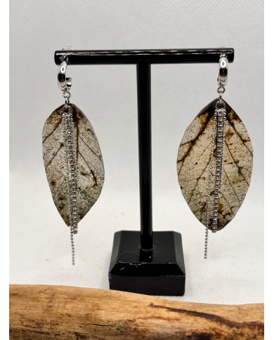 EDICIÓN LIMITADA pendientes artesanos de hoja natural