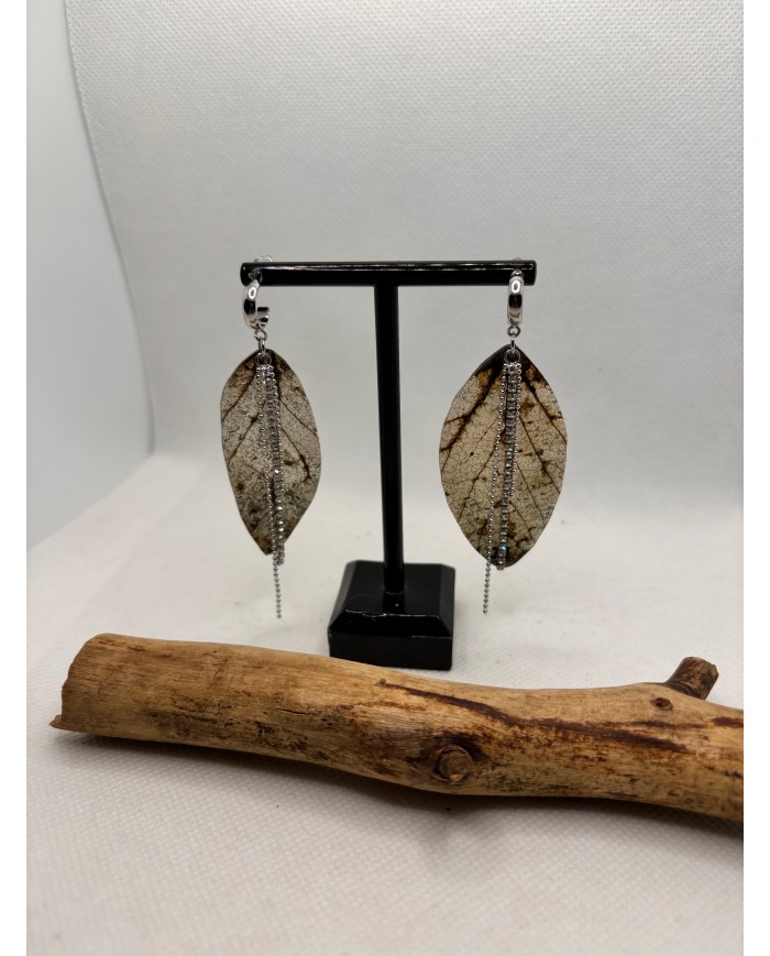EDICIÓN LIMITADA pendientes artesanos de hoja natural