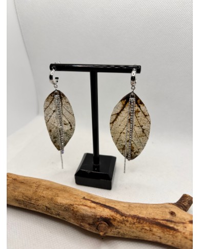 EDICIÓN LIMITADA pendientes artesanos de hoja natural