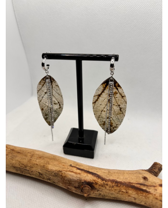 EDICIÓN LIMITADA pendientes artesanos de hoja natural