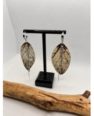 EDICIÓN LIMITADA pendientes artesanos de hoja natural