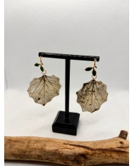 EDIICÓN LIMITADA pendientes de hoja natural esqueletizada