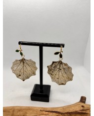 EDIICÓN LIMITADA pendientes de hoja natural esqueletizada