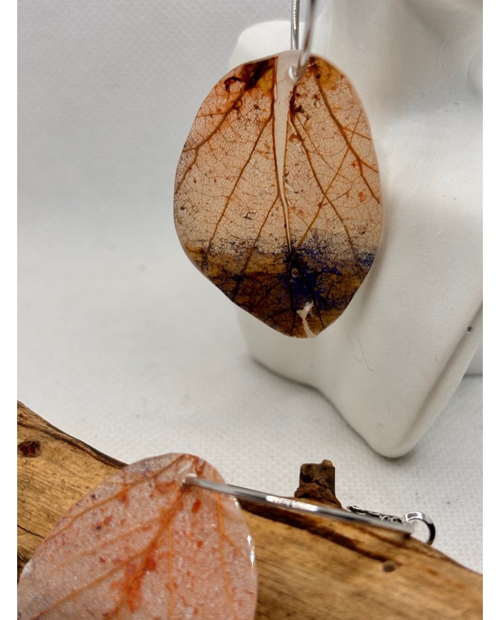 EDICIÓN LIMITADA  pendientes artesanos de hoja natural