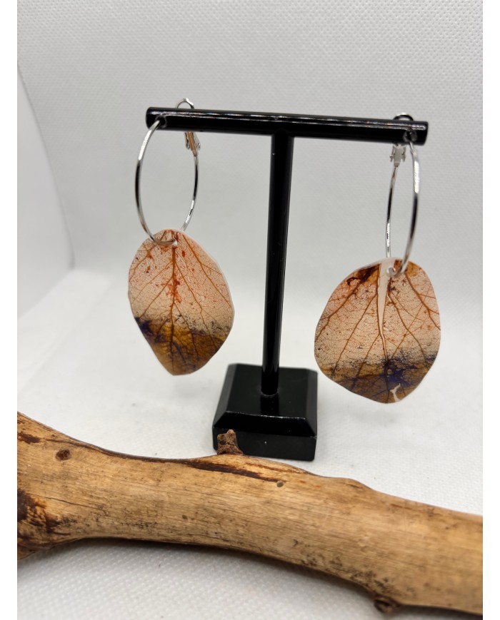 EDICIÓN LIMITADA  pendientes artesanos de hoja natural