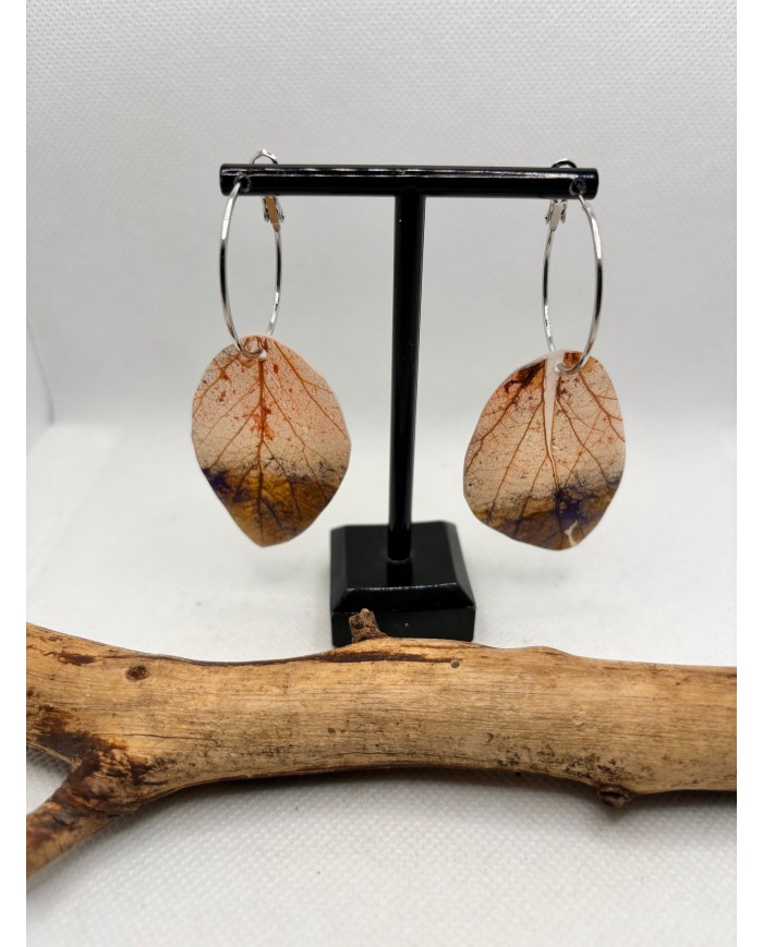 EDICIÓN LIMITADA  pendientes artesanos de hoja natural