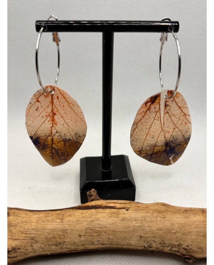 EDICIÓN LIMITADA  pendientes artesanos de hoja natural