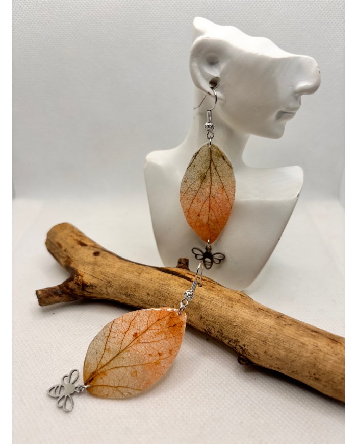 EDICIÓN LIMITADA pendientes artesanos de hoja natural