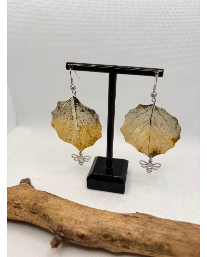 EDICIÓN LIMITADA pendientes artesanos de hoja natural