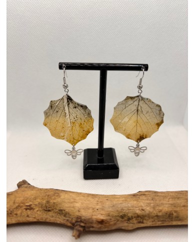 EDICIÓN LIMITADA pendientes artesanos de hoja natural