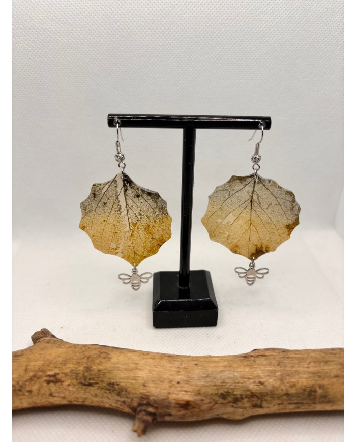 EDICIÓN LIMITADA pendientes artesanos de hoja natural