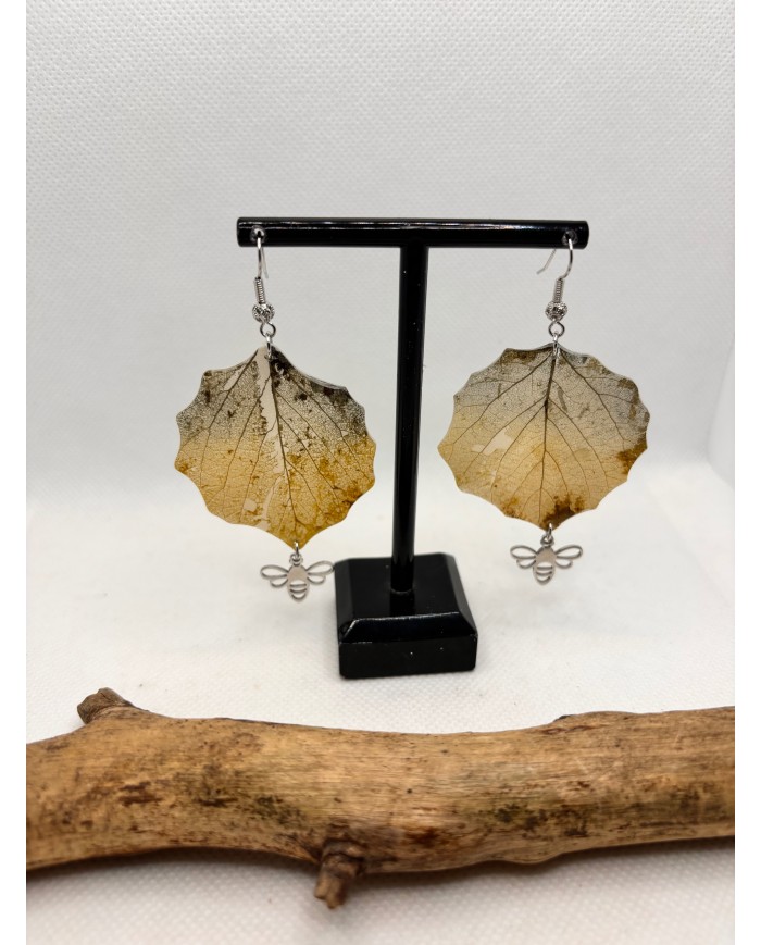 EDICIÓN LIMITADA pendientes artesanos de hoja natural