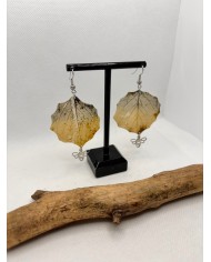 EDICIÓN LIMITADA pendientes artesanos de hoja natural