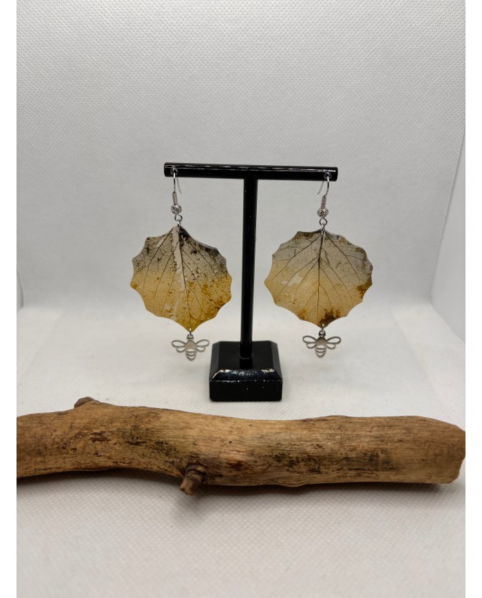 EDICIÓN LIMITADA pendientes artesanos de hoja natural