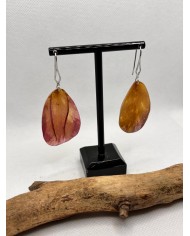 EDICIÓN PÉTALO ROSA pendientes de pétalo rosa natural