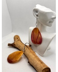 EDICIÓN PÉTALO ROSA pendientes de pétalo rosa natural