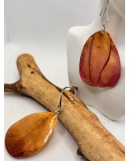 EDICIÓN PÉTALO ROSA pendientes de pétalo rosa natural