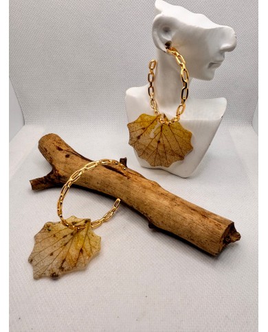 EDICIÓN LIMITADA pendientes artesanos de hoja natural