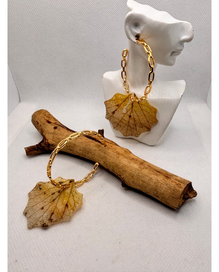 EDICIÓN LIMITADA pendientes artesanos de hoja natural