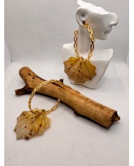 EDICIÓN LIMITADA pendientes artesanos de hoja natural