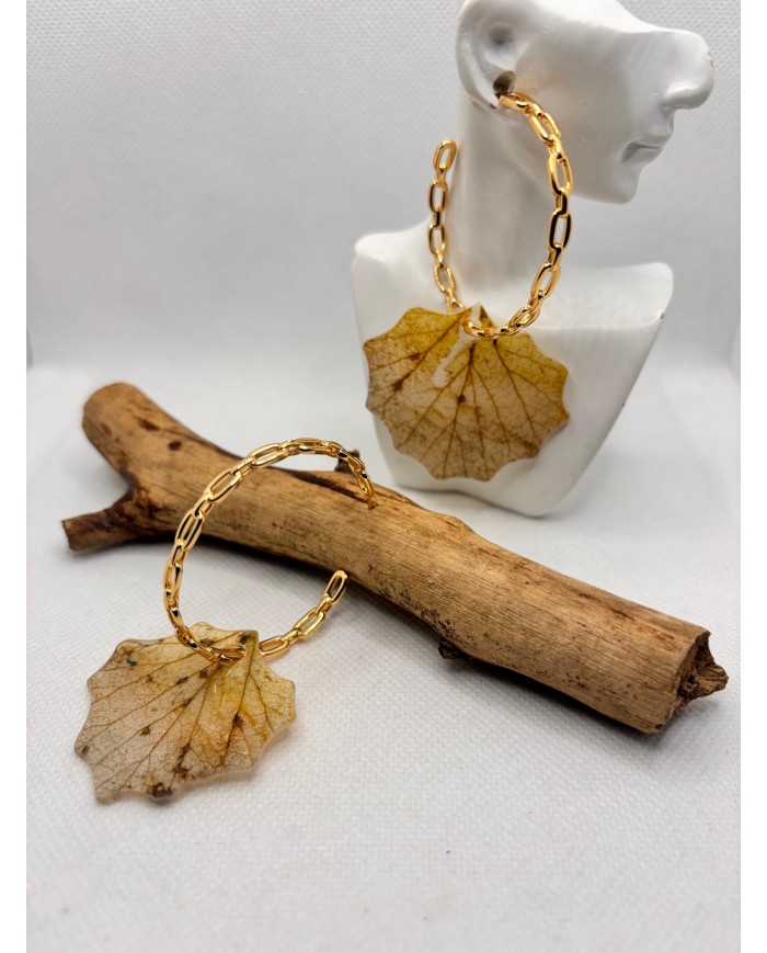 EDICIÓN LIMITADA pendientes artesanos de hoja natural