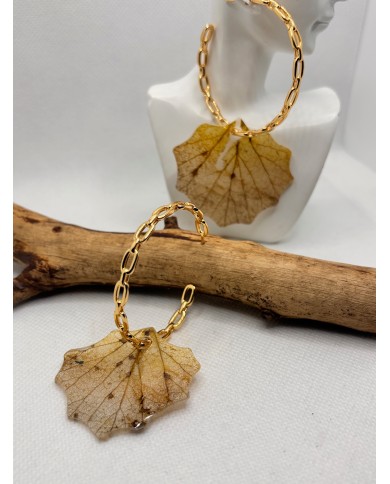 EDICIÓN LIMITADA pendientes artesanos de hoja natural