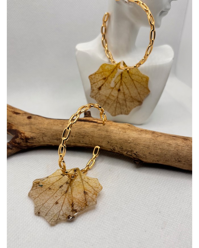 EDICIÓN LIMITADA pendientes artesanos de hoja natural
