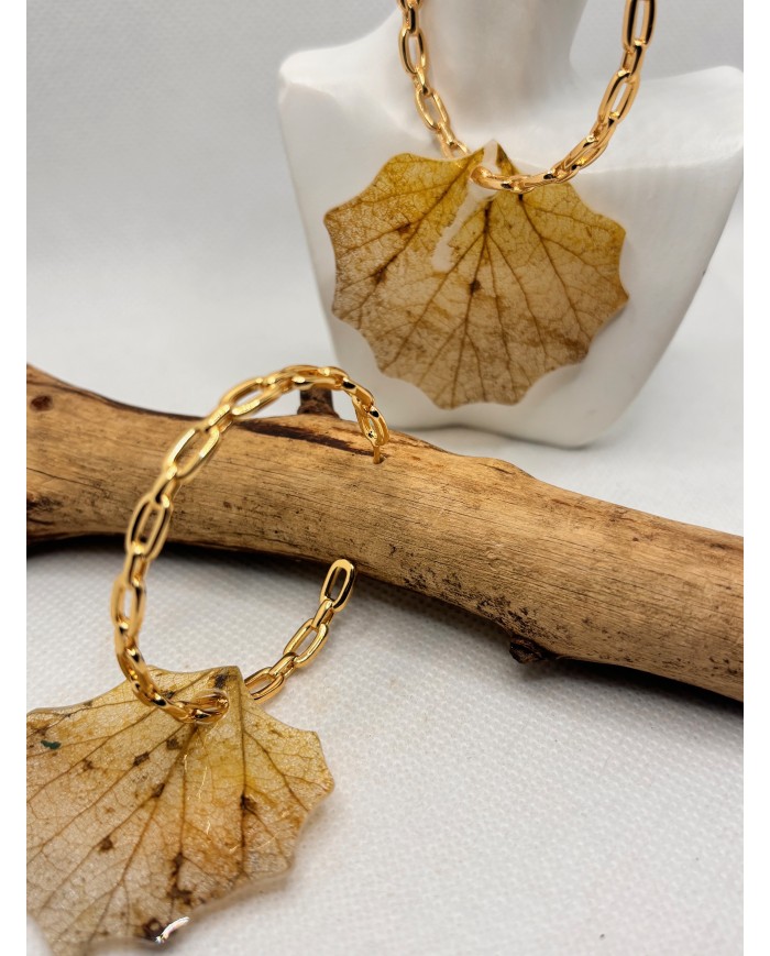 EDICIÓN LIMITADA pendientes artesanos de hoja natural