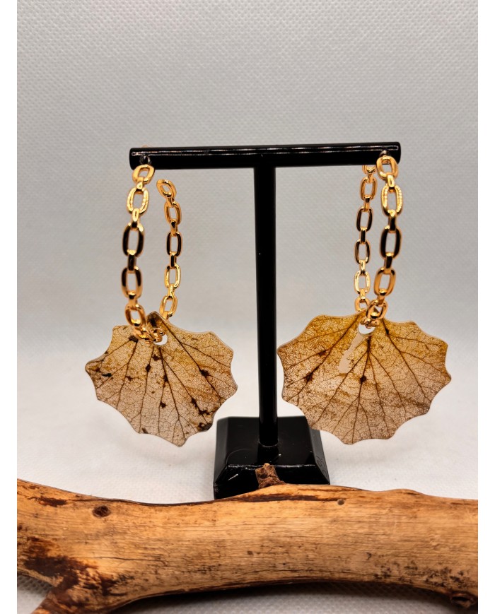 EDICIÓN LIMITADA pendientes artesanos de hoja natural