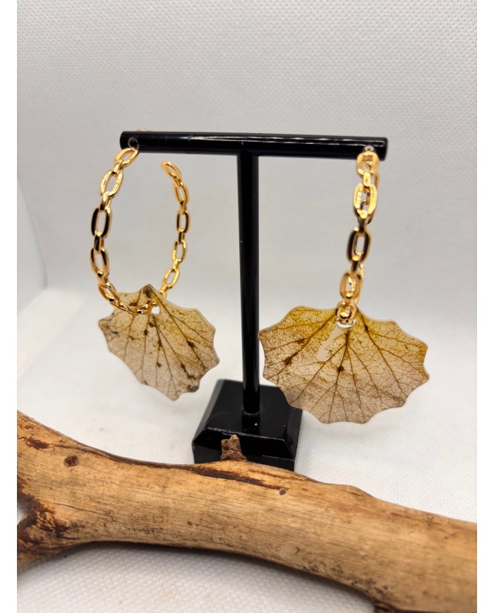 EDICIÓN LIMITADA pendientes artesanos de hoja natural