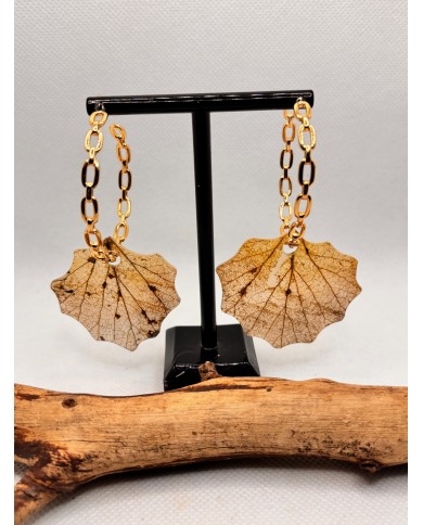 EDICIÓN LIMITADA pendientes artesanos de hoja natural
