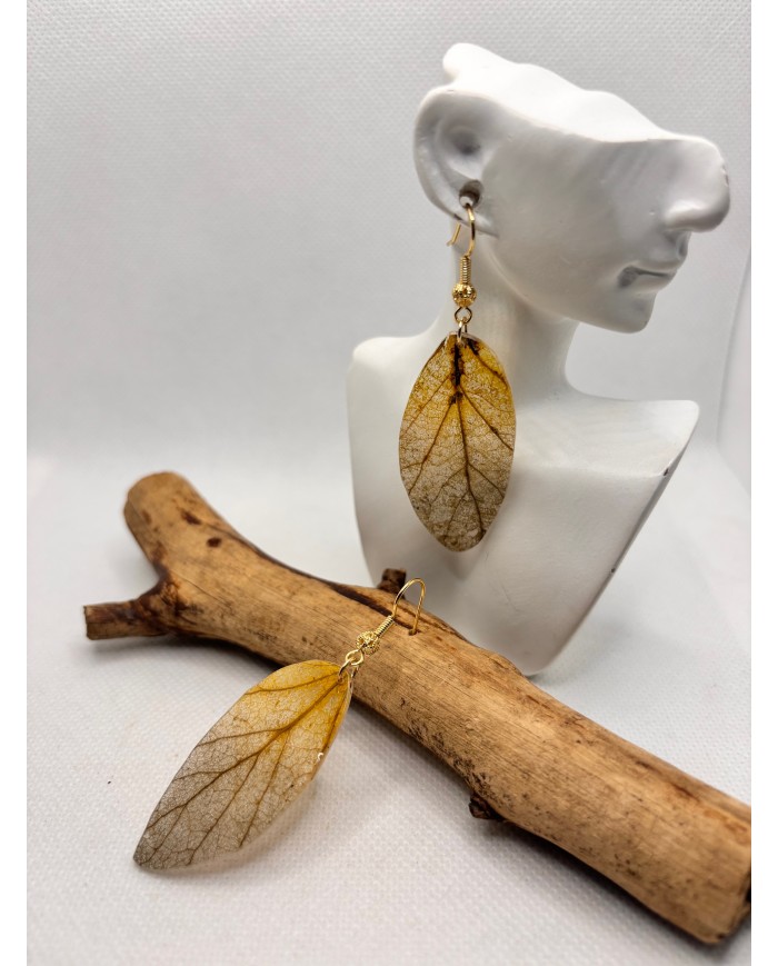 EDICIÓN LIMITADA pendientes artesanos de hoja natural