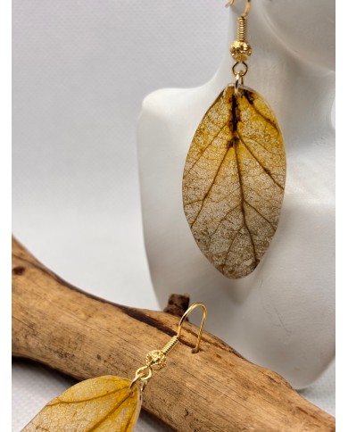 EDICIÓN LIMITADA pendientes artesanos de hoja natural
